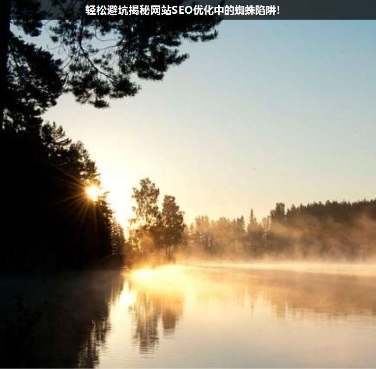 輕松避坑揭秘網(wǎng)站SEO優(yōu)化中的蜘蛛陷阱!