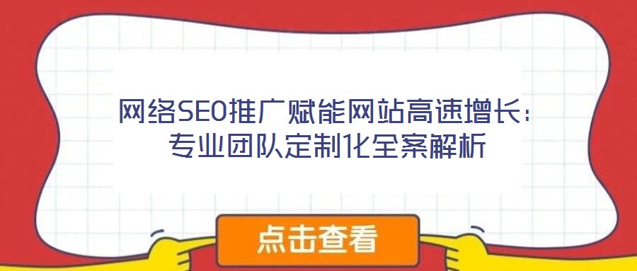  網(wǎng)絡(luò)SEO推廣賦能網(wǎng)站高速增長：專業(yè)團隊定制化全案解析