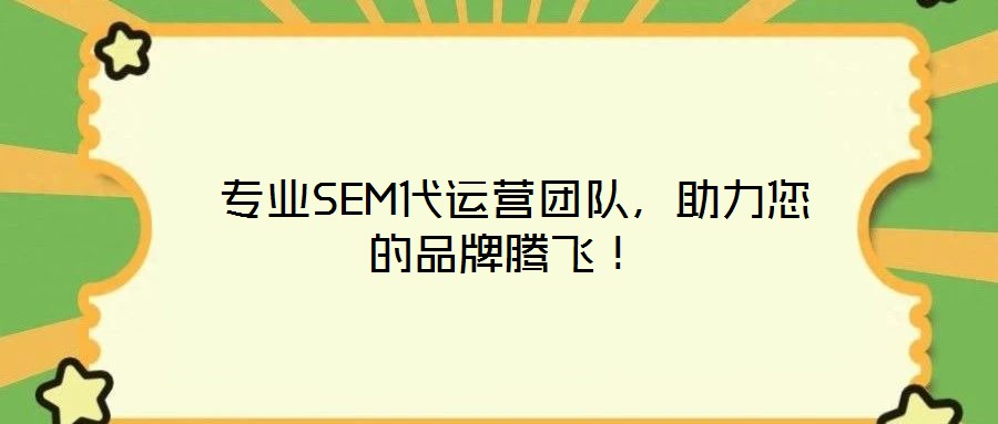  專業(yè)SEM代運(yùn)營(yíng)團(tuán)隊(duì)，助力您的品牌騰飛！