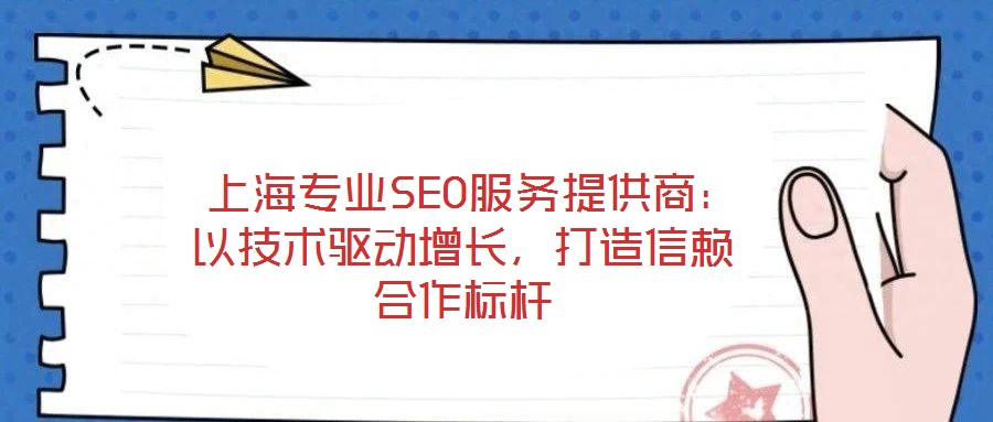  上海專業(yè)SEO服務(wù)提供商：以技術(shù)驅(qū)動增長，打造信賴合作標桿