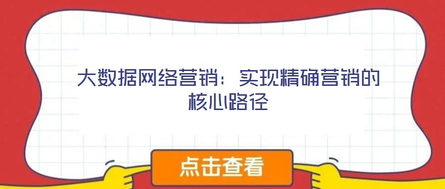 大數(shù)據(jù)網(wǎng)絡營銷：實現(xiàn)精確營銷的核心路徑