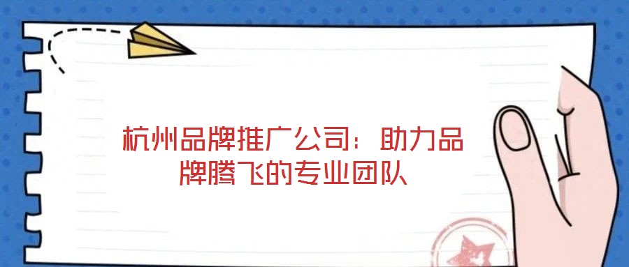 杭州品牌推廣公司：助力品牌騰飛的專(zhuān)業(yè)團(tuán)隊(duì)