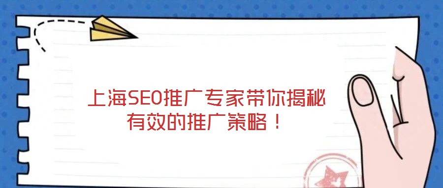 上海SEO推廣專家?guī)憬颐赜行У耐茝V策略！