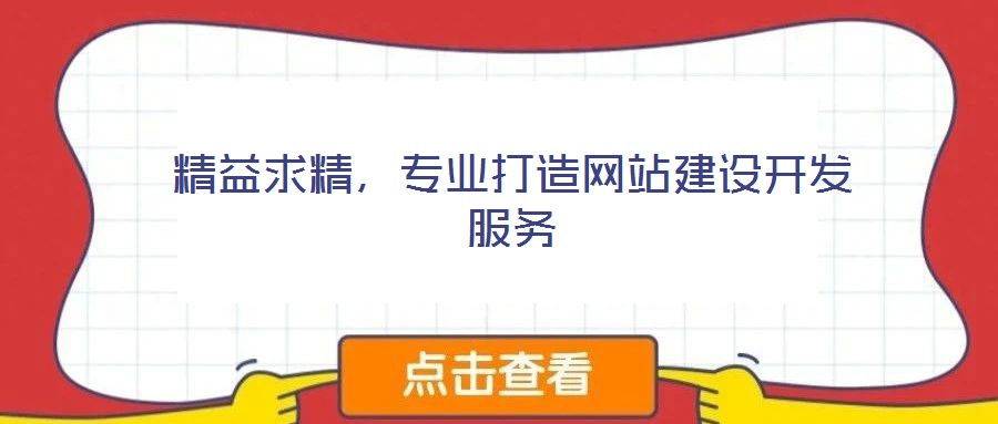 精益求精，專業(yè)打造網(wǎng)站建設開發(fā)服務