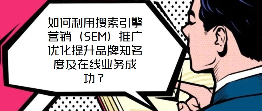 如何利用搜索引擎營銷（SEM）推廣優(yōu)化提升品牌知名度及在線業(yè)務(wù)成功？