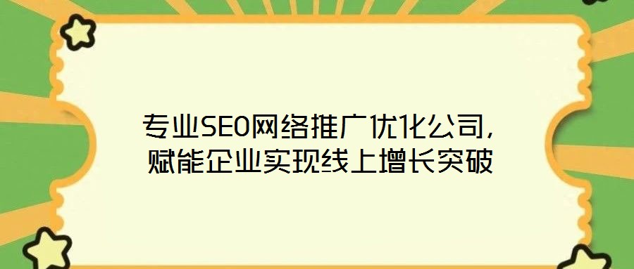  專業(yè)SEO網(wǎng)絡(luò)推廣優(yōu)化公司，賦能企業(yè)實(shí)現(xiàn)線上增長(zhǎng)突破